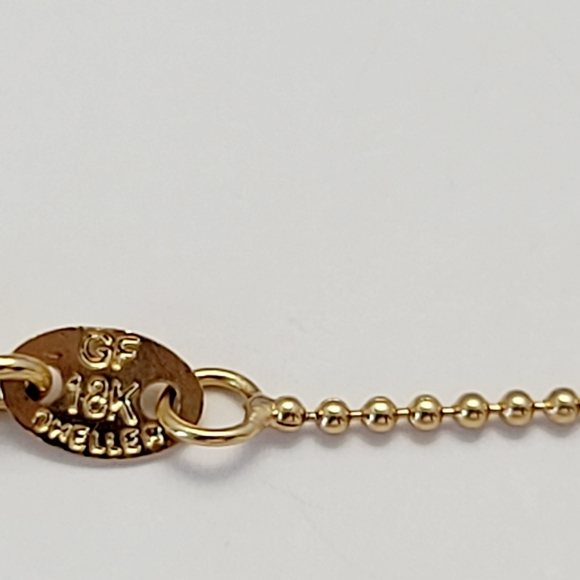 Tiny plain cross necklace. 18K GF. New - Picture 6 of 7